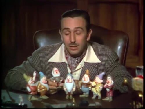 Walt Disney in de trailer van Snow White and the Seven Dwarfs