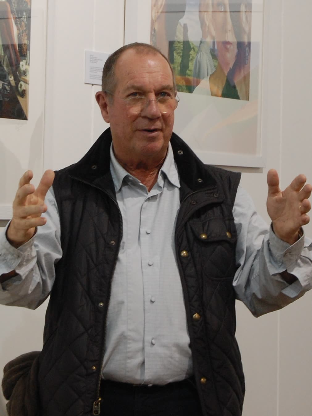 Aubrey Powell in 2014, jaren nadat Hipgnosis was gestopt.